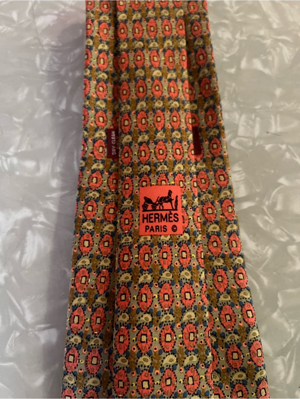 Men’s Hermes Vintage Silk Tie - Picture 5 of 7